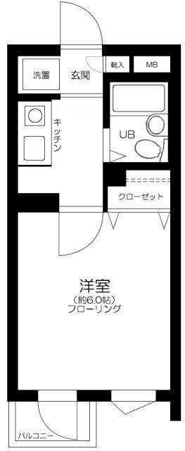 フェニックス代々木上原(1K/1階)の間取り写真