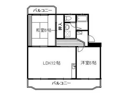 さくらハイツ(2LDK/1階)の間取り写真