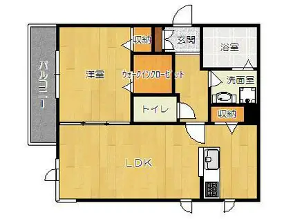 シャーメゾン新石切(1LDK/1階)の間取り写真