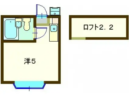 綱島グレイス(ワンルーム/2階)の間取り写真