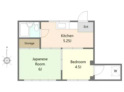 正村マンション(2K/3階)の間取り写真