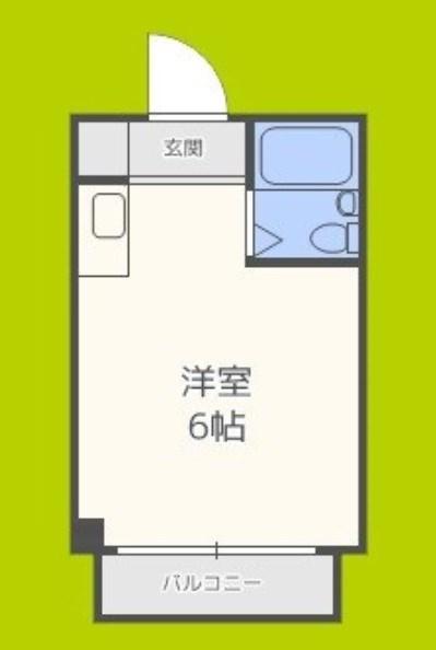 清水728ハイツ(ワンルーム/4階)の間取り写真