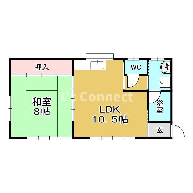 カーサ庄司(1LDK/2階)の間取り写真