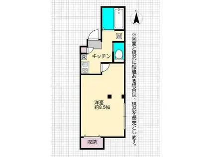 西保木間大平(1K/3階)の間取り写真