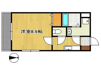 GUARDIAN(1K/1階)の間取り写真