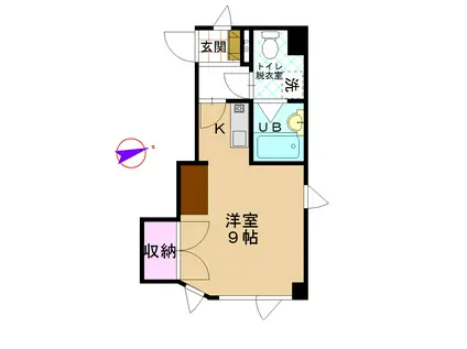 アブニールシャンテ一関(ワンルーム/2階)の間取り写真