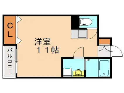 LIVELY AVENUE(ワンルーム/3階)の間取り写真