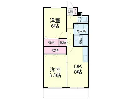 メゾンマスカット(2DK/4階)の間取り写真