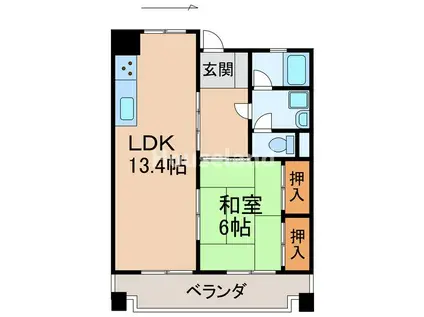 グレイスピア吹上(1LDK/5階)の間取り写真