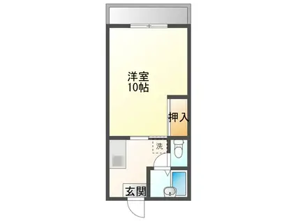アカリ (1K/2階)の間取り写真