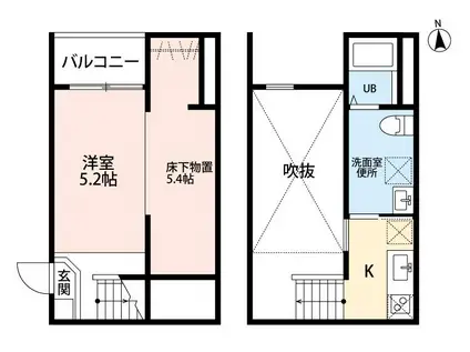 M.R.プレミア (1SK/1階)の間取り写真