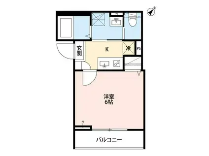 LOTUS SAGAMIGAOKA(1K/1階)の間取り写真