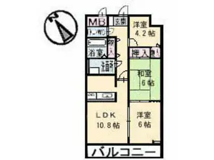 HOMAT2000(3LDK/5階)の間取り写真