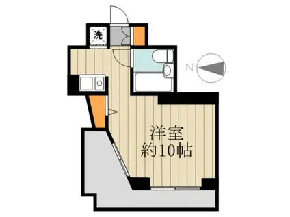 クレッセント鮒子田(ワンルーム/3階)の間取り写真