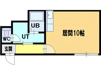 グリュスゴット南郷(ワンルーム/2階)の間取り写真