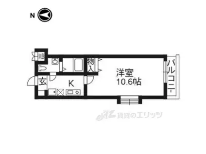 メゾンウィーブ(1K/2階)の間取り写真