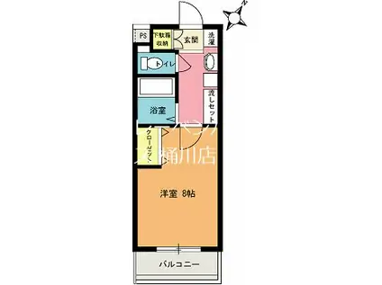 オーケーマンション(1K/3階)の間取り写真