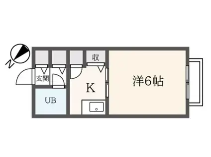 プランタン横浜(1K/4階)の間取り写真