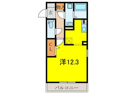 ソフィアコート御影(ワンルーム/1階)の間取り写真