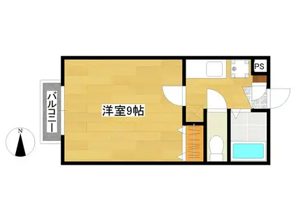 パル柏木(1K/2階)の間取り写真