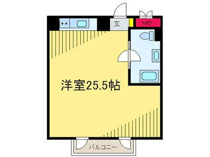 BLALYS(ワンルーム/2階)の間取り写真