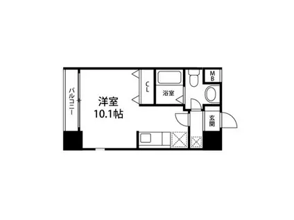 WILL DO五橋(ワンルーム/2階)の間取り写真