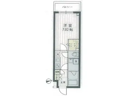 アプリーレ宮崎台II(1K/4階)の間取り写真