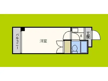 ロイヤル巽(1K/3階)の間取り写真