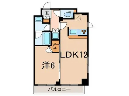 クレストパーク洗足池(1LDK/3階)の間取り写真