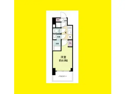 エスリードレジデンス大阪ウエストコート(1K/5階)の間取り写真