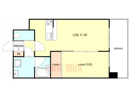 プレジオ塚本ASIAN(1LDK/6階)の間取り写真