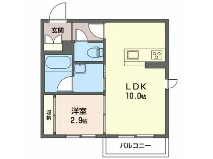 グレイス レジデンス(1LDK/1階)の間取り写真