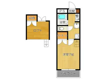 グレイス太宰府(1K/5階)の間取り写真