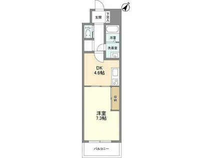 オーキッドレジデンス板橋(1DK/10階)の間取り写真