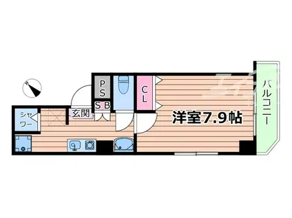 パティオス豊里館(ワンルーム/5階)の間取り写真
