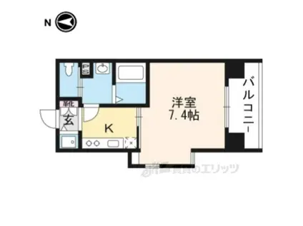 アクアプレイス京都洛南Ⅲ(1K/4階)の間取り写真
