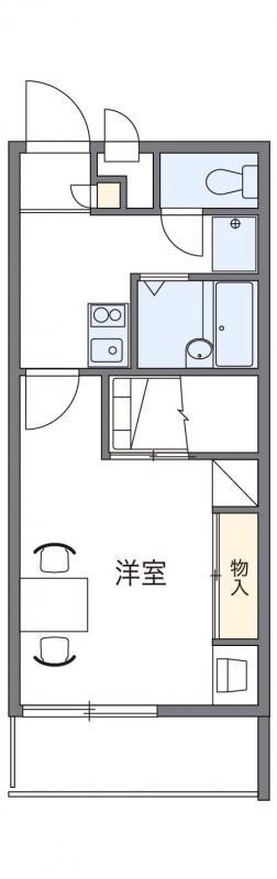 レオパレスクレール勝賀(1K/2階)の間取り写真