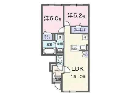 JR千歳線 千歳駅(北海道) 徒歩99分 2階建 新築(2LDK/1階)の間取り写真