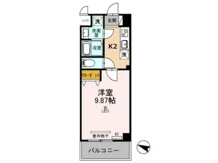 アエル新所沢(1K/1階)の間取り写真