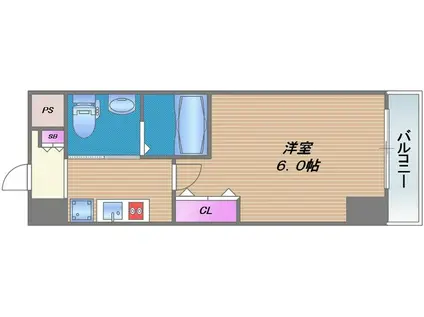 CITYPAL深江橋(1K/10階)の間取り写真