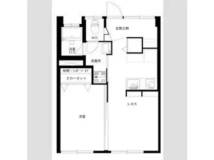 山田ビル(1LDK/2階)の間取り写真