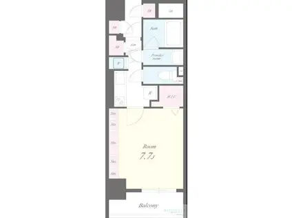 アールコート早稲田(1K/1階)の間取り写真