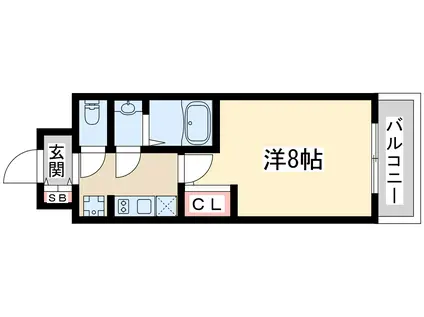 フェニックス新大阪(1K/6階)の間取り写真