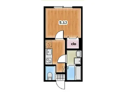 MAISON PEAKS(1K/3階)の間取り写真