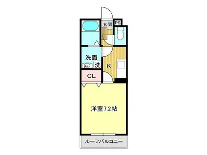ルアナヴィータ(1K/1階)の間取り写真