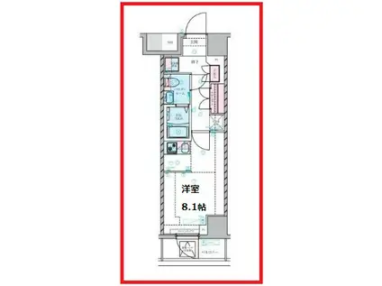 ジェノヴィア両国VIグリーンヴェール(ワンルーム/5階)の間取り写真