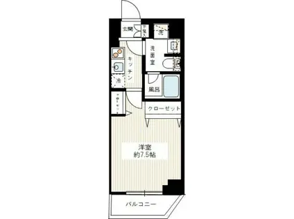 REALIZE蒲田II(1K/4階)の間取り写真