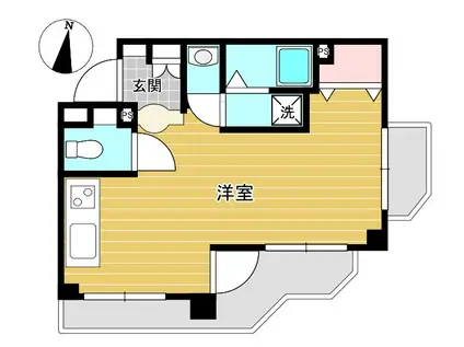 坂口小岩ビル(ワンルーム/3階)の間取り写真