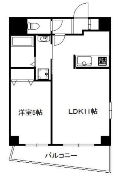 ヨコハマ ベイ ダイヤモンド ストリーム(1LDK/2階)の間取り写真