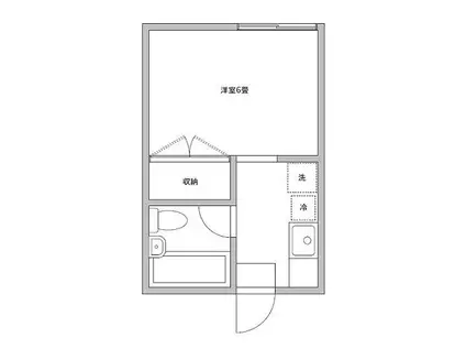 メゾンビップ(1K/1階)の間取り写真